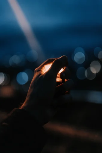 Cinematic Nocturnal Solitude style reference image — indigo night sky