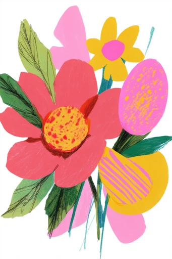Playful Risograph Naivety style reference image — playful graphic design