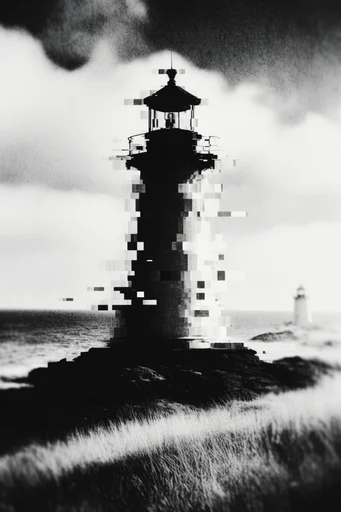 Monochrome Glitch Baroque style reference image — classical portraiture