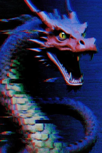 Analog Glitch Synthesis style reference image — neon light leaks