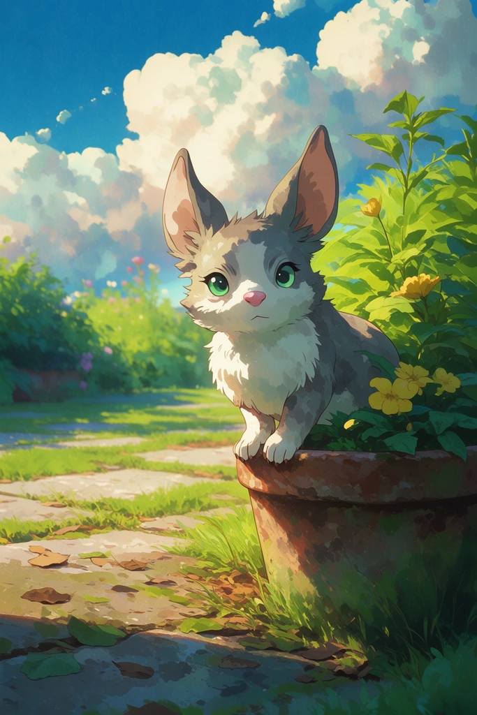 Nostalgic Ghibli Summer style AI image example 3