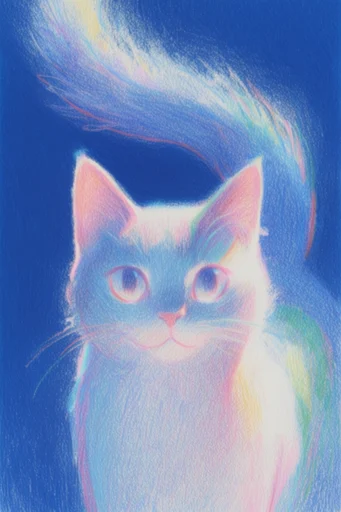 Ethereal Chromatic Sketch style reference image — energetic scribble lines