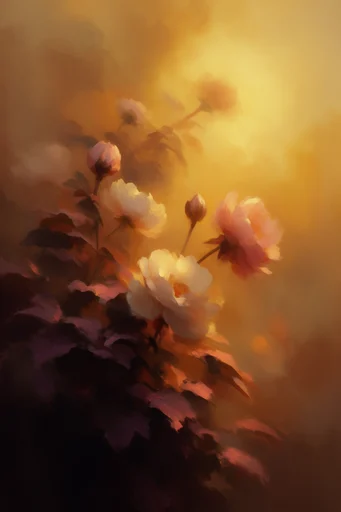 Amber Atmospheric Grandeur style reference image — dramatic chiaroscuro