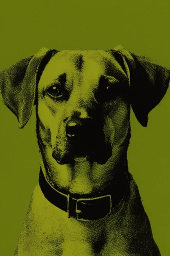 Acid Grime Halftone style reference image — risograph grain