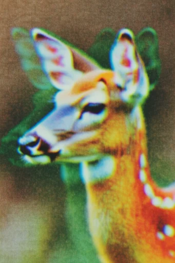 Neon Analog Halftone style AI image example 3