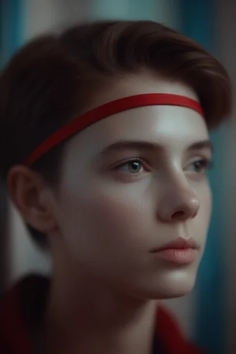 Cinematic Crimson Noir style reference image — intimate close-up