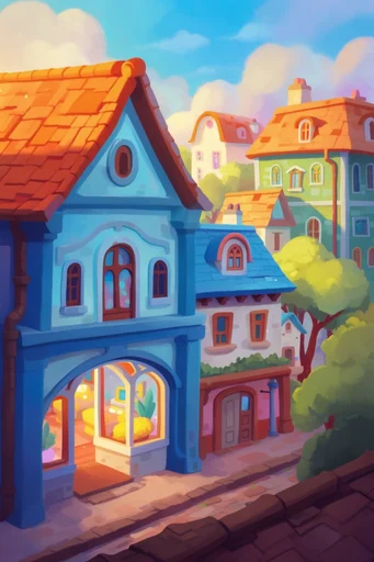 Vibrant Whimsical Fantasy style reference image — stylized digital painting