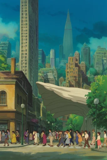 Nostalgic Pastoral Anime style reference image — studio ghibli aesthetic