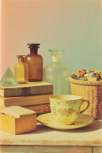 Nostalgic Surrealist Collage style reference image — surrealist photomontage