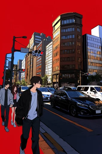 Bold Graphic Anime style reference image — clean bold line art