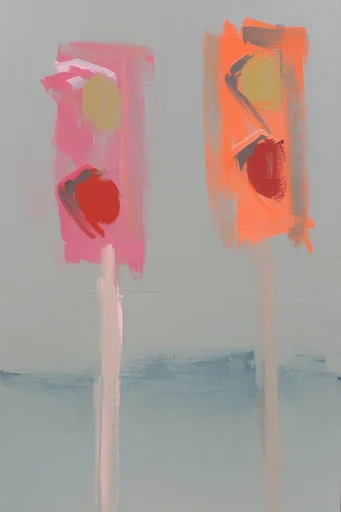 Neon Impasto Expressionism style reference image — fluorescent neon accents