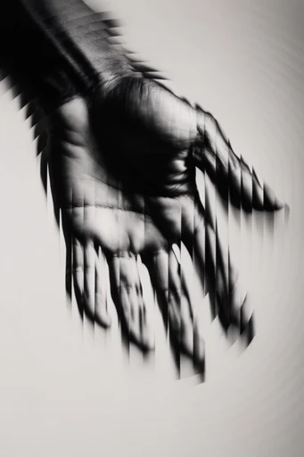 Monochrome Geometric Surrealism style reference image — geometric distortion