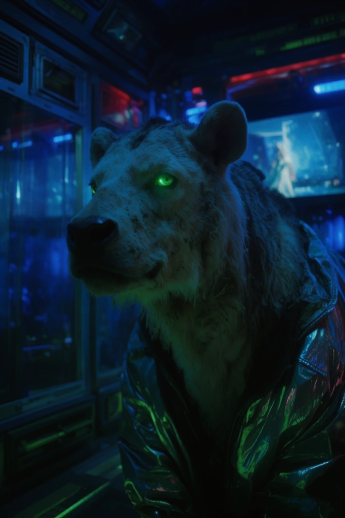 Cinematic Cyber Noir style AI image example 3