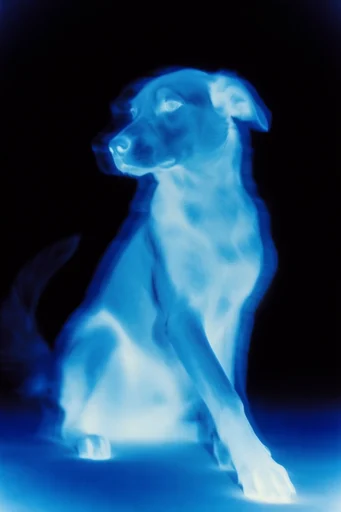 Spectral Cyan Luminescence style reference image — dreamlike liquid distortion