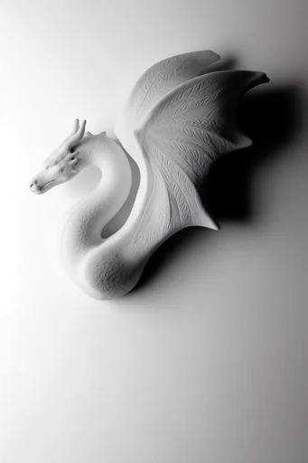 Stark Monochrome Surrealism style reference image — stark negative space
