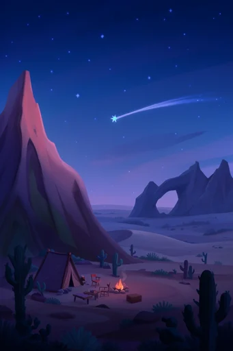 Cozy Twilight Whimsy style reference image — stylized digital illustration