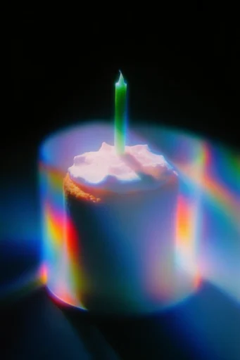 Ethereal Prismatic Luminescence style reference image — rainbow lens flare