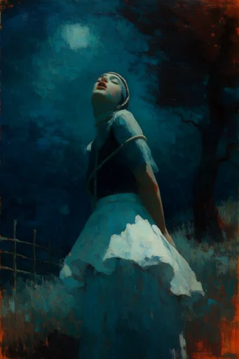 Nocturnal Impasto Tonalism style reference image — atmospheric chiaroscuro