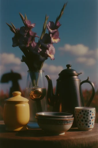 Nostalgic Surreal Futurism style reference image — surreal pastoral