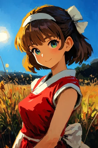 Vibrant Nostalgic Anime style reference image — vibrant saturated colors