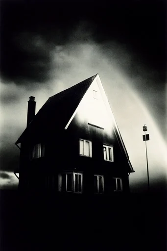 Gritty Chiaroscuro Noir style AI image example 4