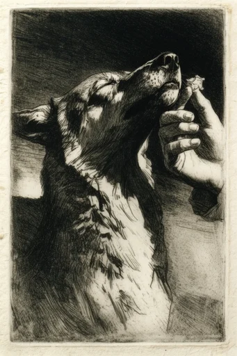 Monochromatic Symbolist Noir style AI image example 3