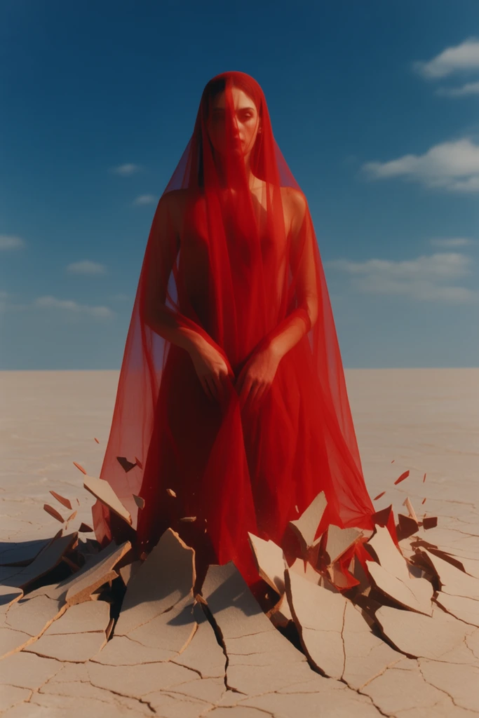 Surrealist Crimson Noir style AI image example 2