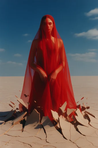 Surrealist Crimson Noir style AI image example 2
