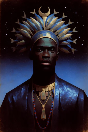 Celestial Alchemical Opulence style reference image — starry background