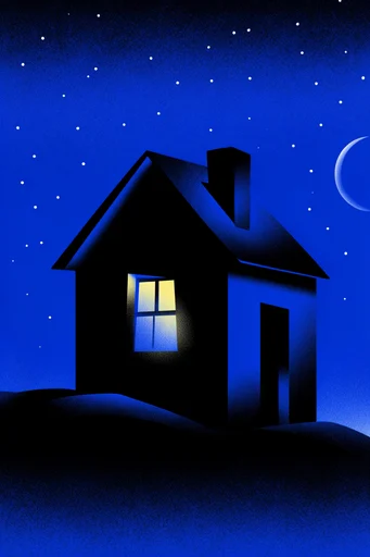 Nocturnal Graphic Minimalism style AI image example 4