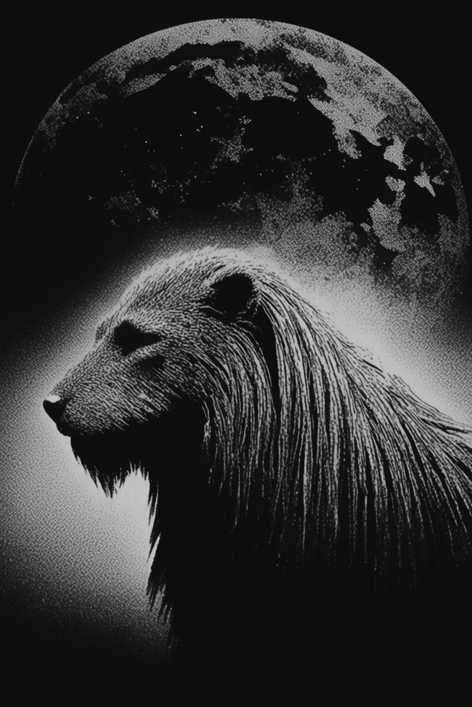 Spectral Stippled Noir style AI image example 3