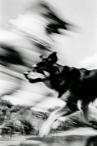 Spectral Kinetic Noir style reference image — distorted perspective