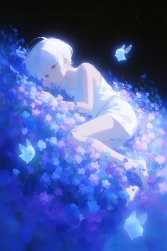 Luminous Azure Dreamscape style reference image — melancholic aquatic fantasy