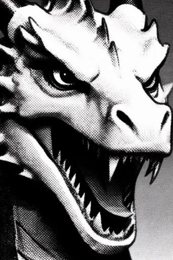 Gritty Halftone Printwork style reference image — stipple shading