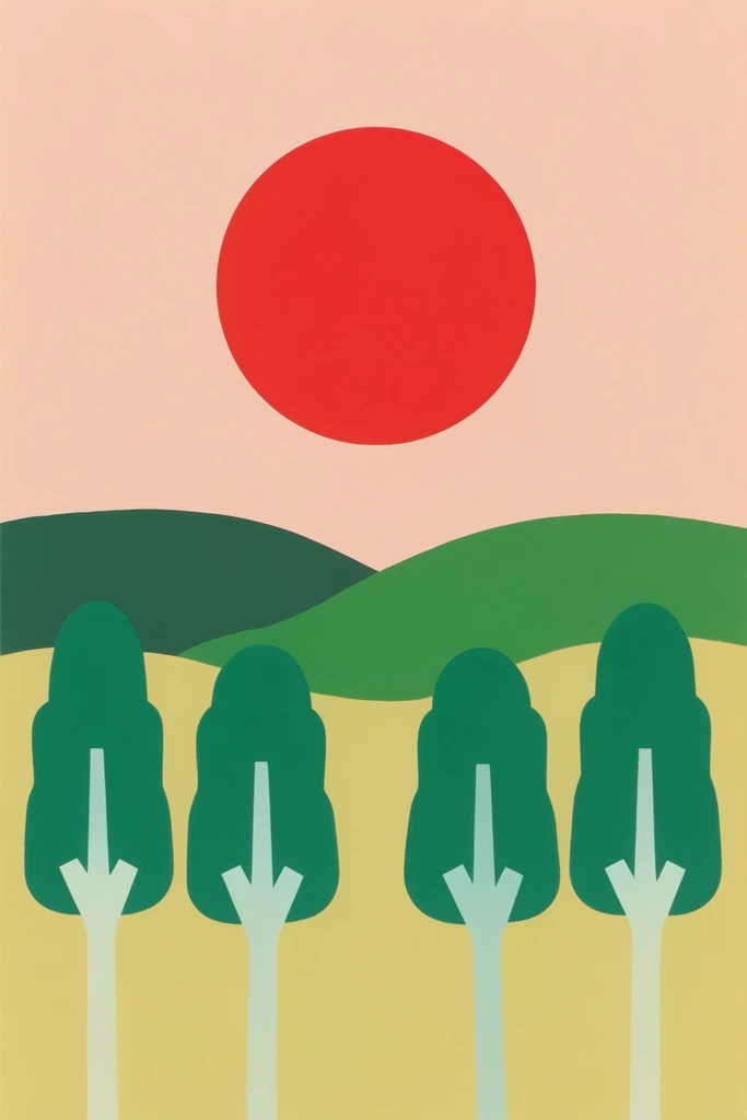 Graphic Geometric Minimalism style AI image example 2