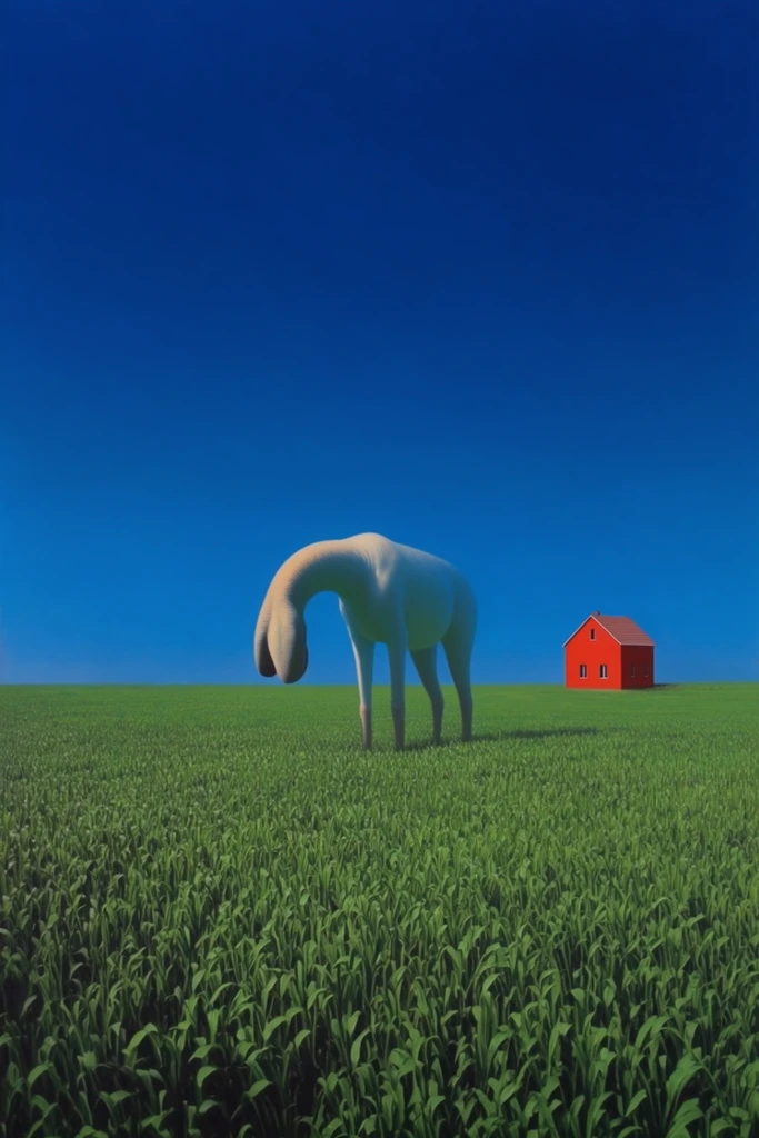 Surrealist Geometric Liminality style AI image example 3