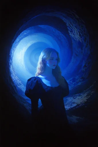 Luminous Cosmic Dreamscape style reference image — mystical vortex depth