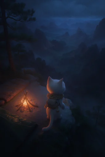 Chiaroscuro Nocturnal Fantasy style reference image — mystical silhouettes