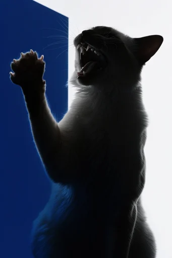 Ethereal Avant-Garde Minimalism style reference image — cobalt and deep black palette