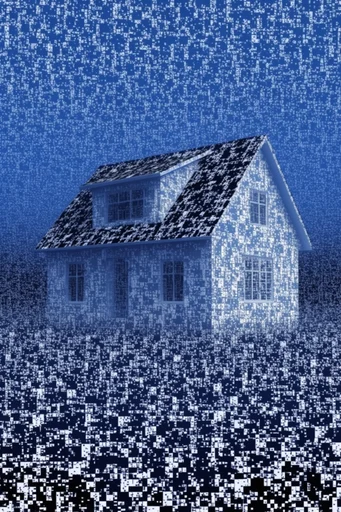 Electric Fractal Minimalism style AI image example 4