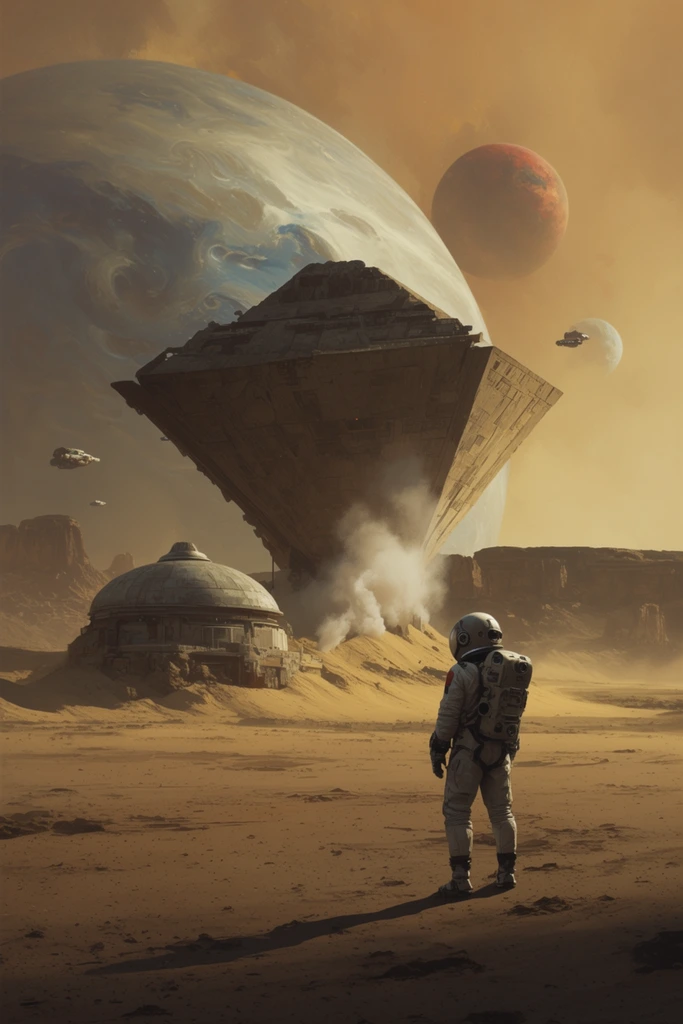 Dust-Worn Esoteric Futurism style AI image example 2