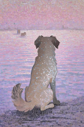 Ethereal Mosaic Impressionism style reference image — soft gradient transitions