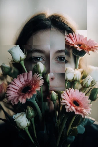 Fragmented Digital Cubism style reference image — high-contrast studio lighting