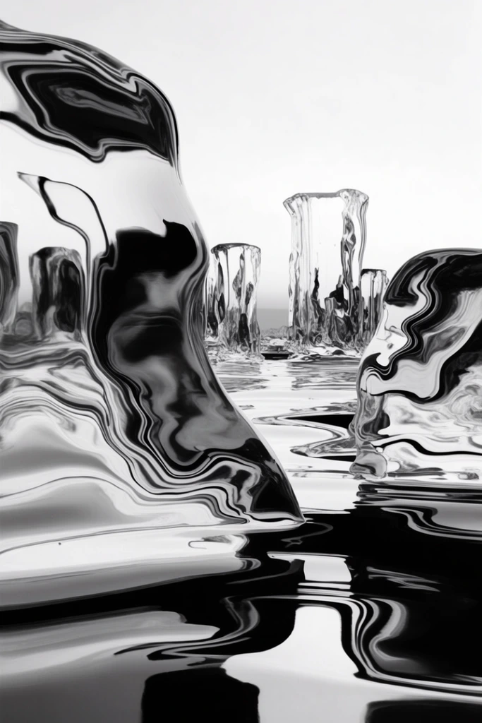 Clinical Liquid Surrealism style AI image example 2