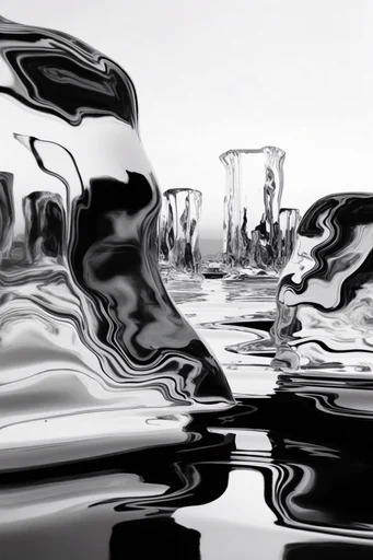 Clinical Liquid Surrealism style AI image example 2