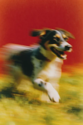 Kinetic Amber Motion style reference image — painterly motion