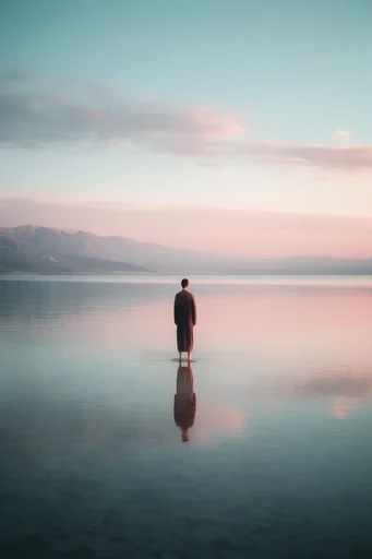 Ethereal Pastel Minimalism style reference image — minimalist landscape