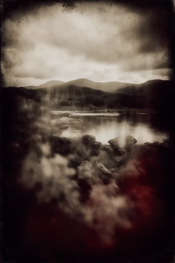 Haunting Pictorialist Ghostscapes style reference image — wet plate collodion