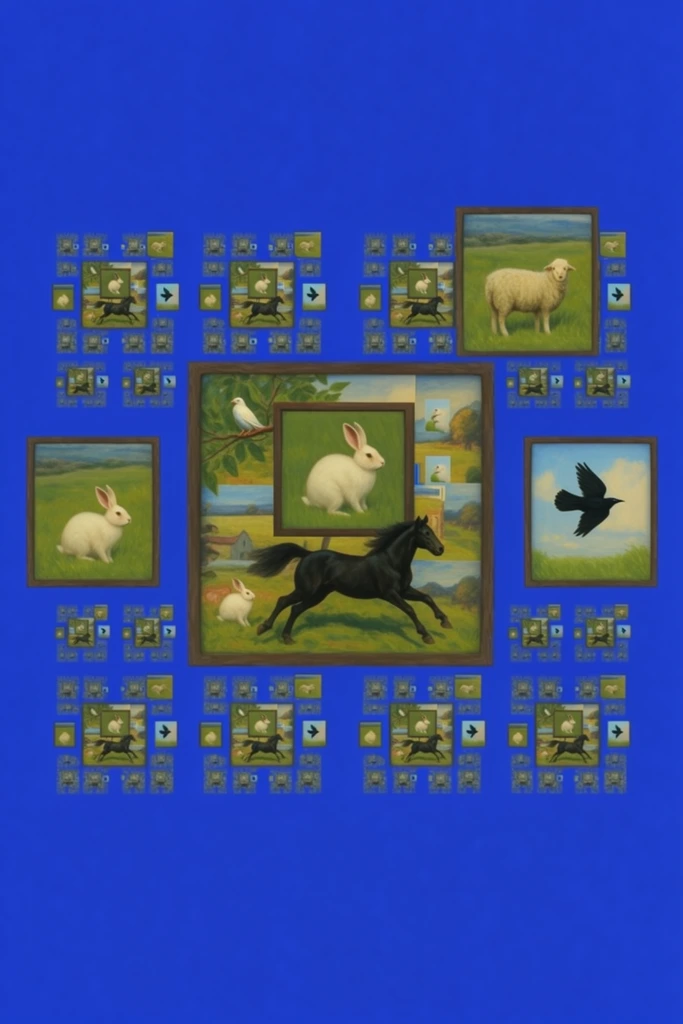 Deconstructed Classical Surrealism style AI image example 3