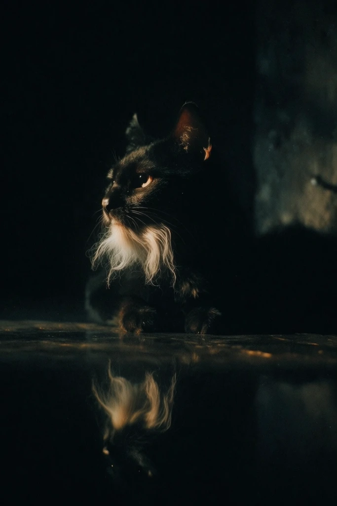 Cinematic Chiaroscuro Noir style AI image example 3